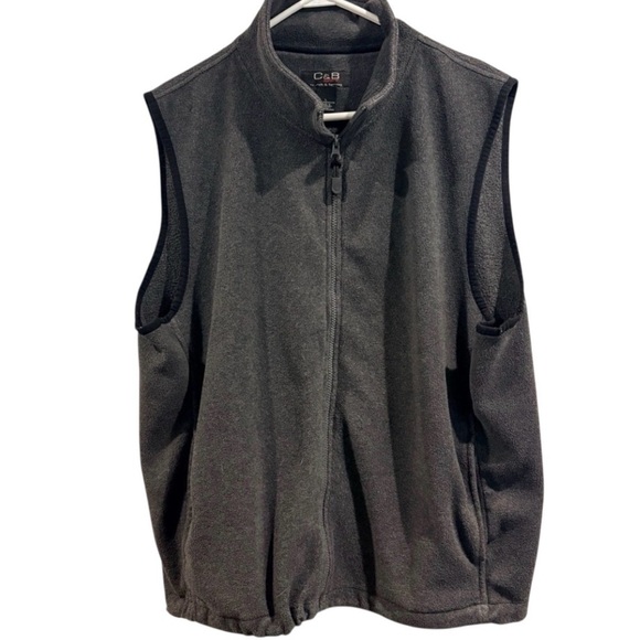 croft & barrow Other - Gray Fleece Vest Large Zip Up Croft & Barrow Fall Winter Outerwear Layer